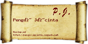 Pengő Jácinta névjegykártya